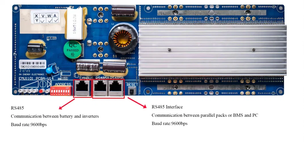 Bluetooth BMS PCB Circuit Board Can/RS485 Battery BMS 48V 16s 100A 200A LiFePO4 Smart BMS for Deye Growatt Srne Inverter