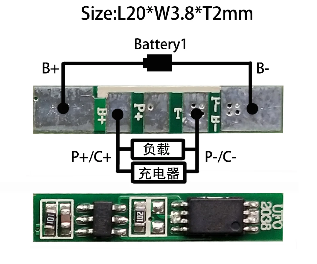 High Quality Li-ion Li-Po Battery Pack Battery 2s BMS PCM 7.4V