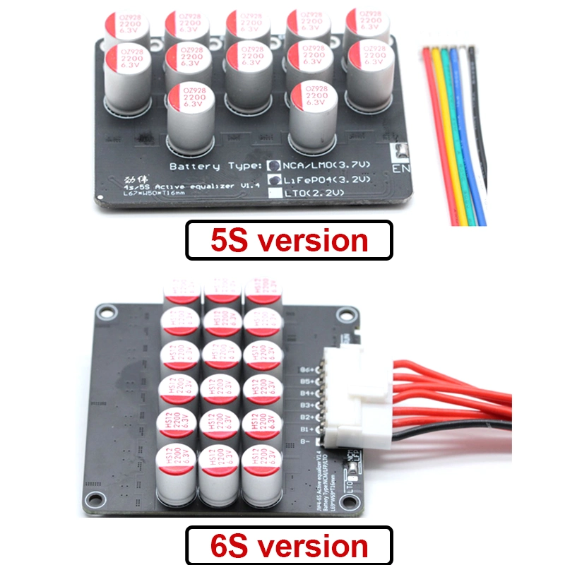 2s 4s 14s 16s 24s 1A 2A 5A Equalizer BLE Display APP BMS Li-ion Lipo Lto LiFePO4 Battery Cell Active Equalizer Balancer