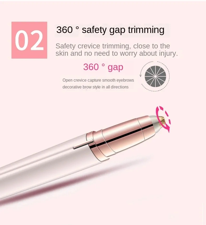 USB Charging Battery Eyebrow Hair Remover Painless Brow Makeup Shaver Razor Tool Facial Lip Nose Hair Mini Eyebrow Trimmer