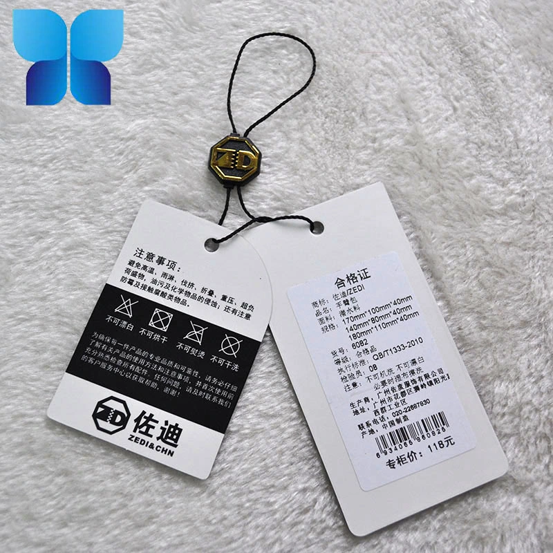 Customized Special Hangtag Attachment with Delicate Design for Garment Label