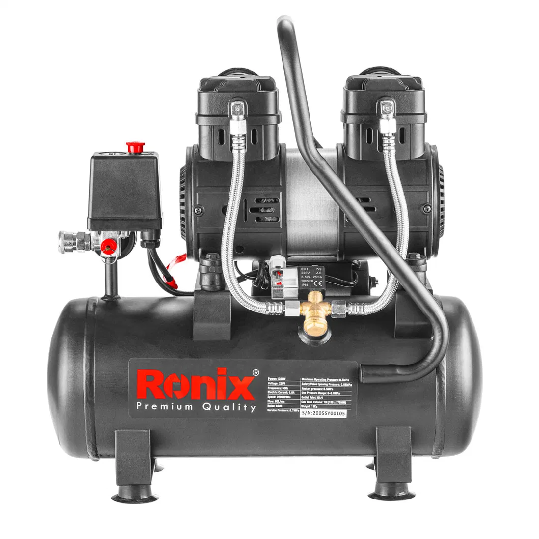 Ronix 1280W 10L Small Portable Directly Piston Air Compressor for Sale Model RC-1012