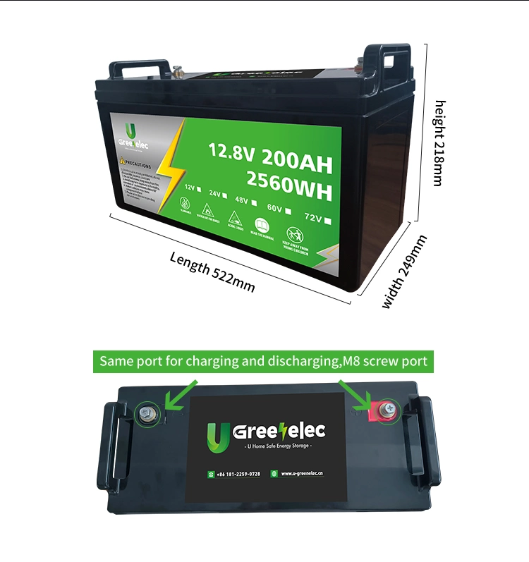 Wholesale Golf Cart/RV Battery LiFePO4 Smart BMS 12V 50ah 100ah 150ah 200ah