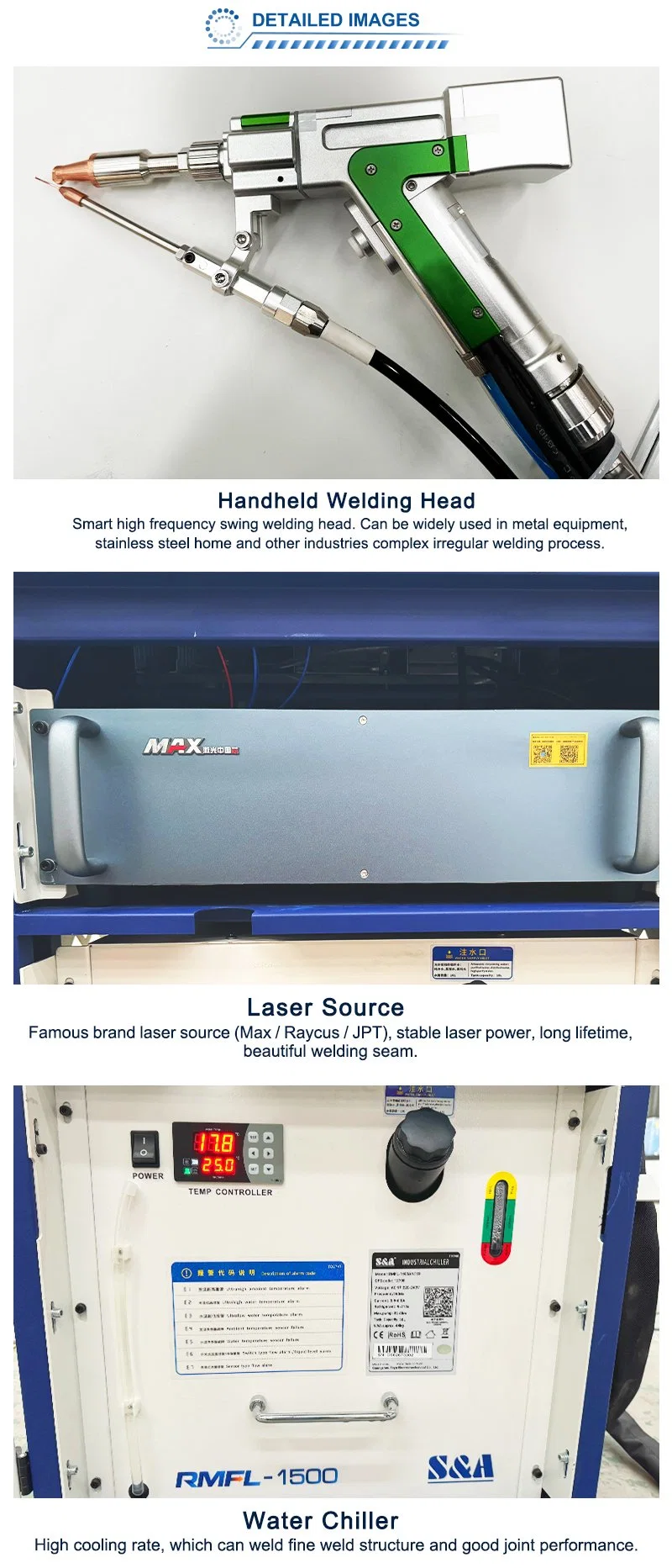 Factory Price Laser Spot Welding Metal Welder Fiber Laser Welding Machine for Sale