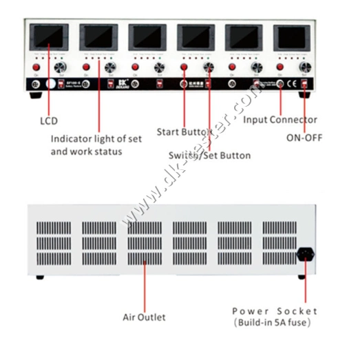 6V 12V 16V 18V 6-Channel Ebike / Escooter Multifunction Lead Acid AGM Gel VRLA Storage Battery Automatic Charging Discharging Capacity Testing Analyzer