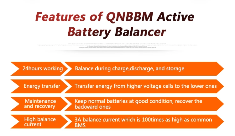 Deligreen 1A 2A Active Balance Lto Lithium LiFePO4 BMS 8s 16s 24s 100A 150A 200A Smart