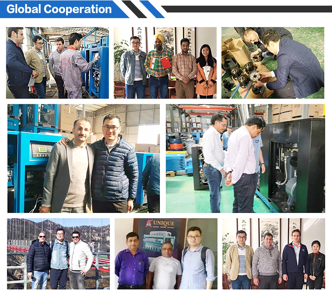 China Supplier Atlas Copco Air Compressor Low Power 5.5kw 7.5kw Oil-Free Rotary Screw Air Compressor