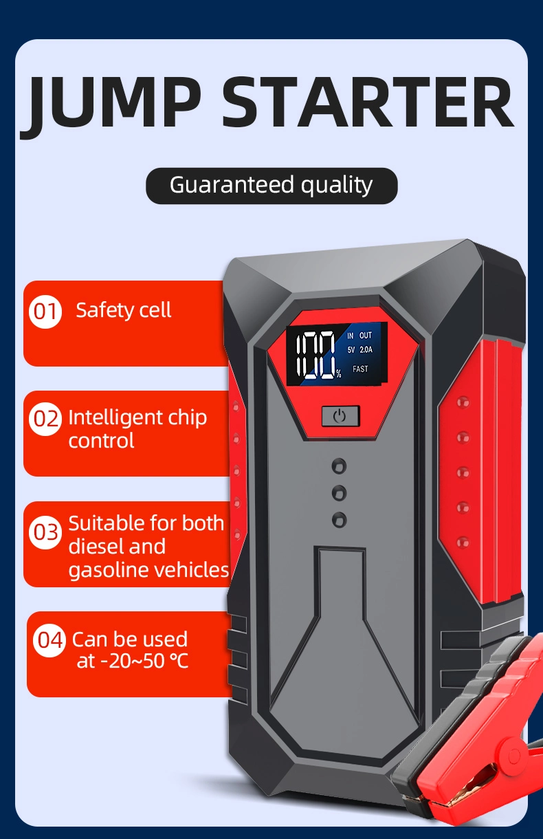 Fast Charge 800A High Power Car Bank and Air Pump Battery Jump Starter