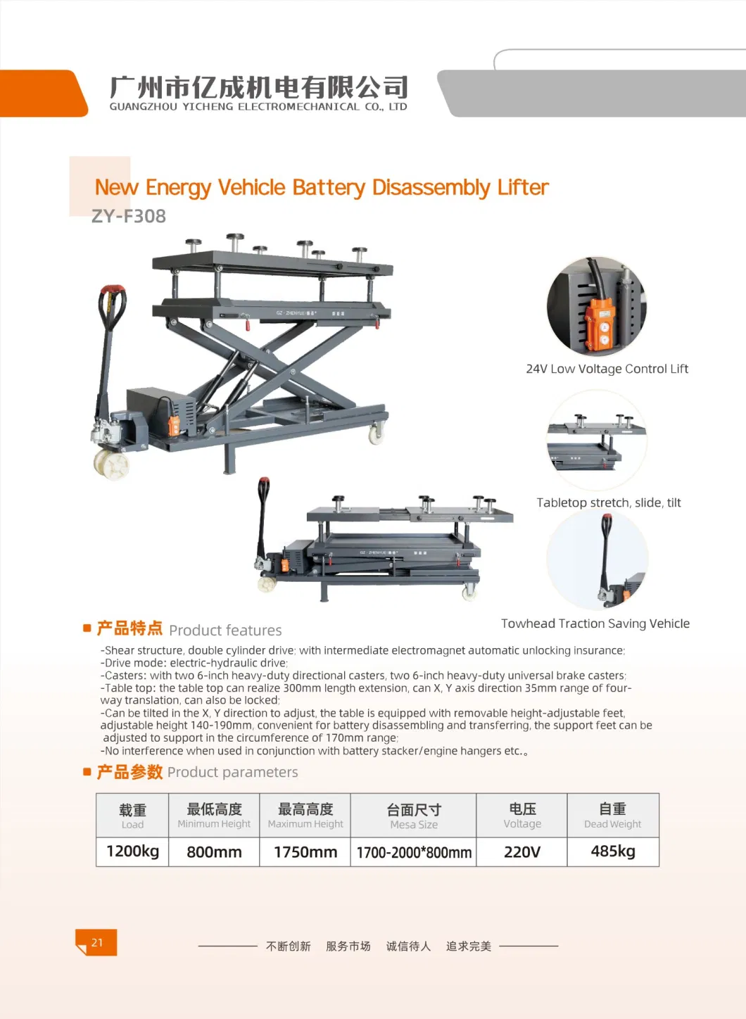 Full-Featured Dismounting New Energy Vehicle Battery Lifter Vehicle Repair Equipment Tools