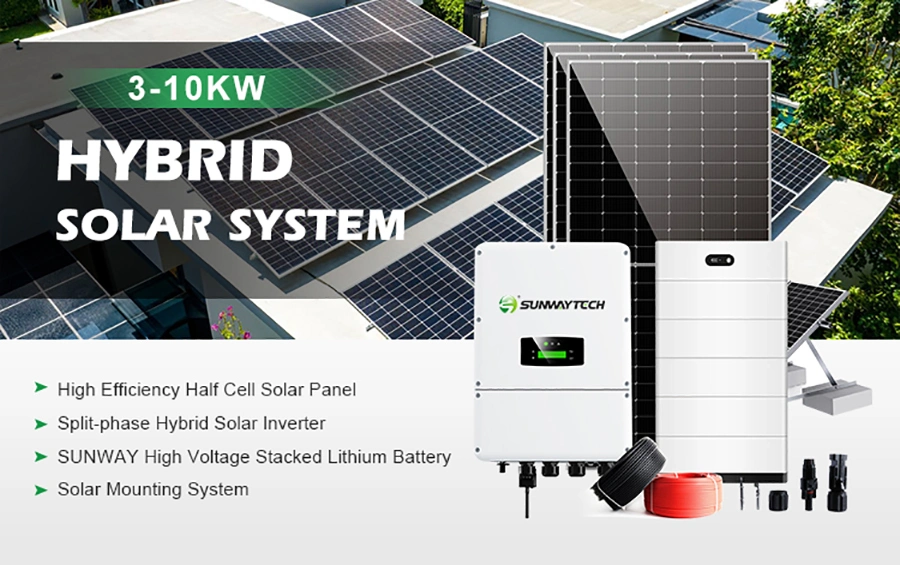 Hybrid Solar Storage System Home 5kw Lithium Battery Complete Energy Solar 5kw Hybrid System Growatt