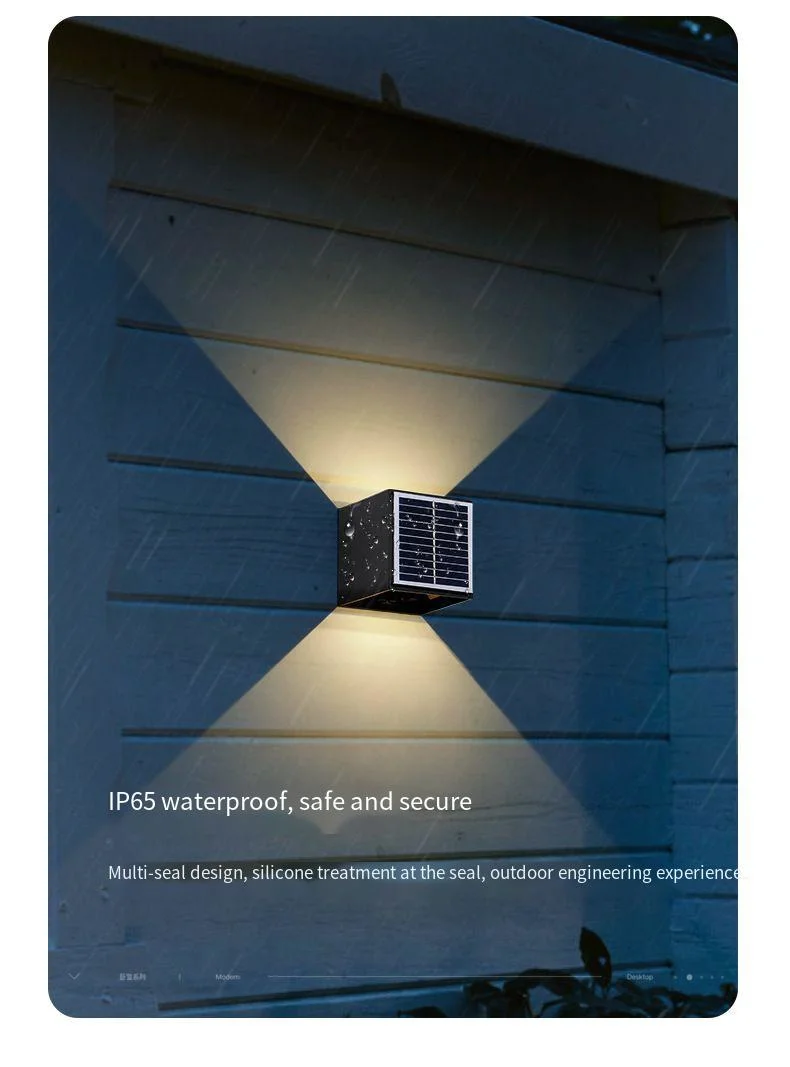 Waterproof Street Courtyard Villa Garden Solar up Down Wall Light