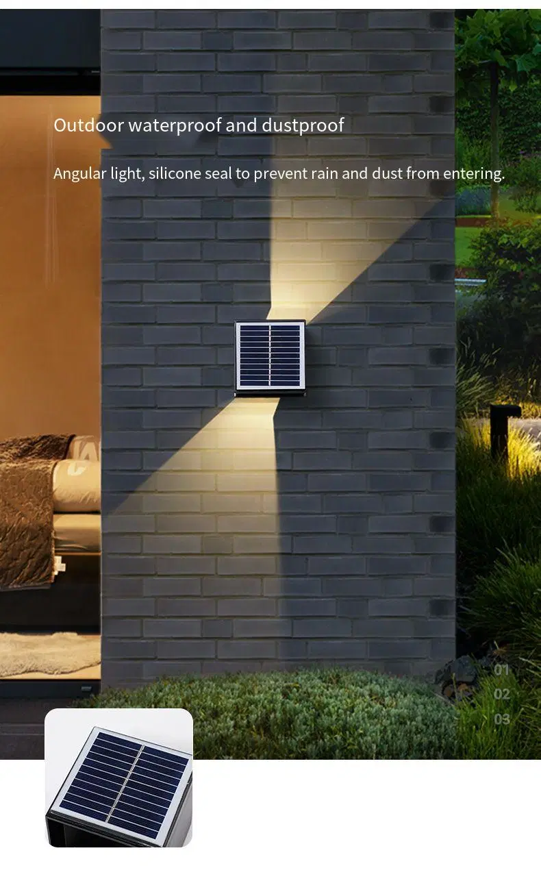 Waterproof Street Courtyard Villa Garden Solar up Down Wall Light