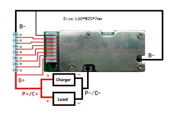 6s 7s 15A Li-ion BMS 18650 Battery Protection Board