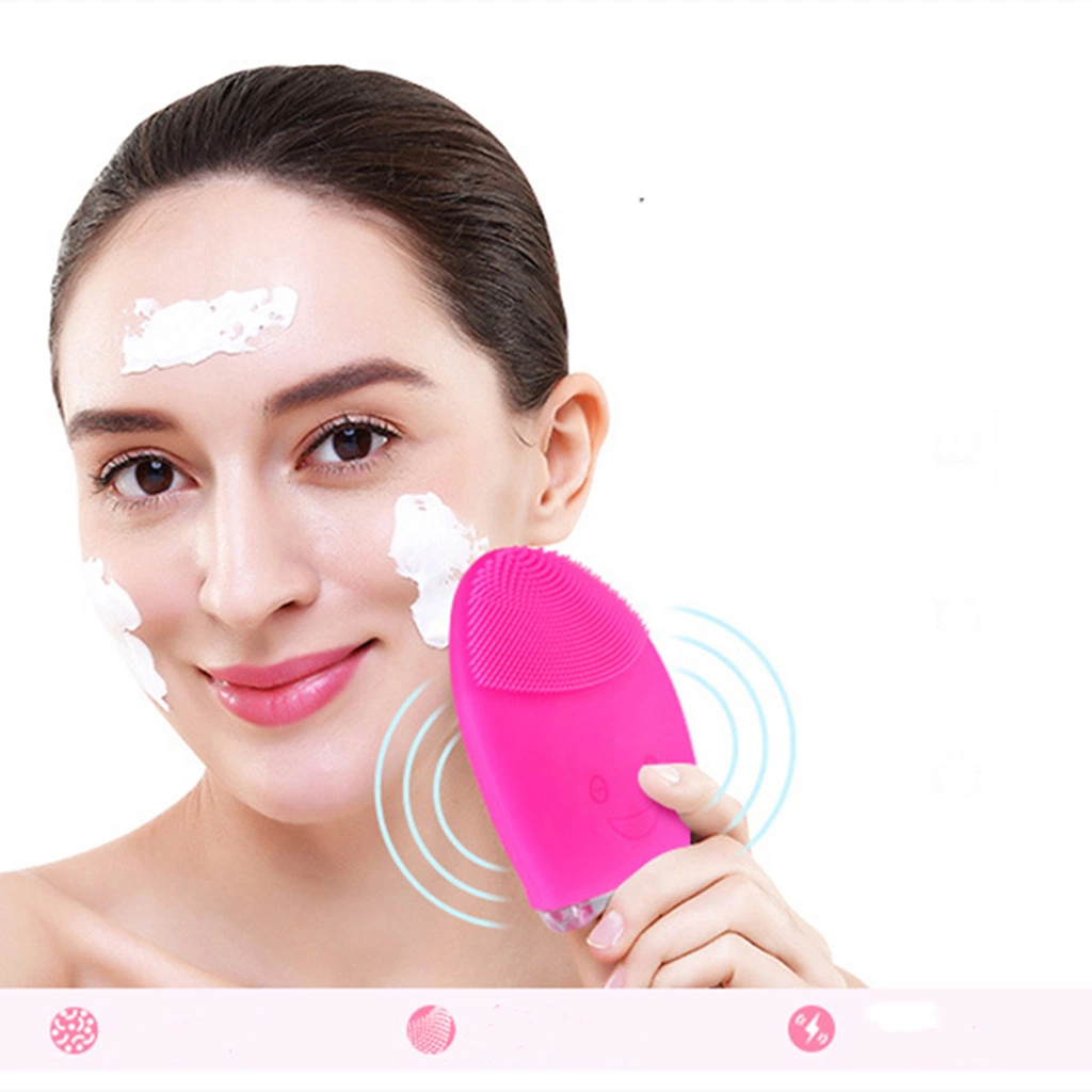 Low Price Rechargeable Silicone Electric Exfoliating Cleaner Face Washing Device