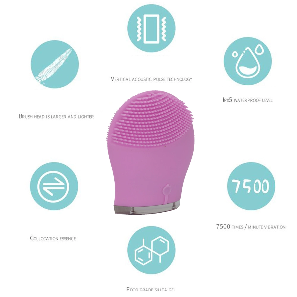 Low Price Rechargeable Silicone Electric Exfoliating Cleaner Face Washing Device