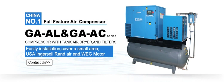 Basic Type 5.5kw Single Air Screw Type Air Compressor for Small Industry