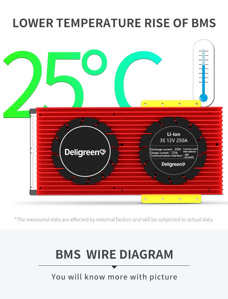 Wholesale BMS 16s 48V 150A 200A 250A with Uart 485 Faster Cooling LiFePO4 Battery RV Electric Scooter Electric Tool