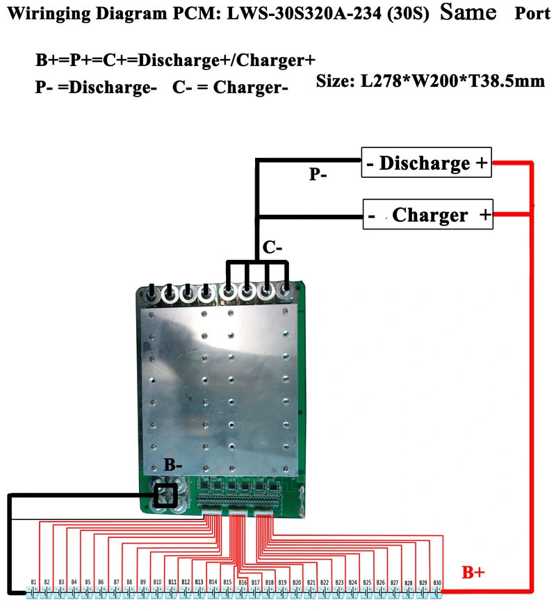 4s 15s 20s 24s 30s Li-ion LiFePO4 Battery Management System BMS with Current 300A/400A