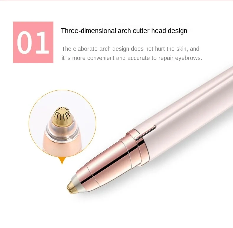 USB Charging Battery Eyebrow Hair Remover Painless Brow Makeup Shaver Razor Tool Facial Lip Nose Hair Mini Eyebrow Trimmer