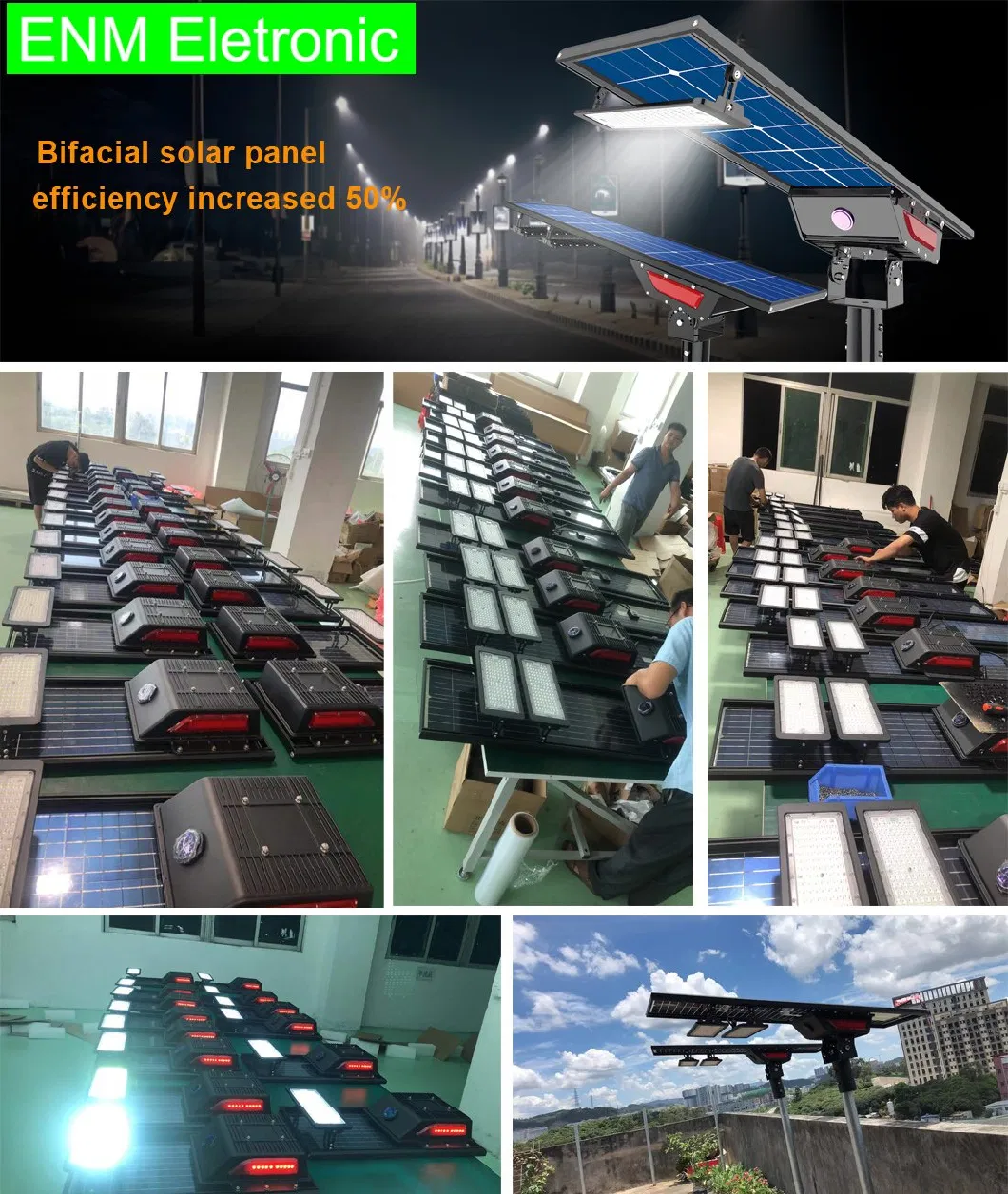 IP65 Outdoor Solar Panel LED Light 30W 60W 80W 100W Solor Street Light