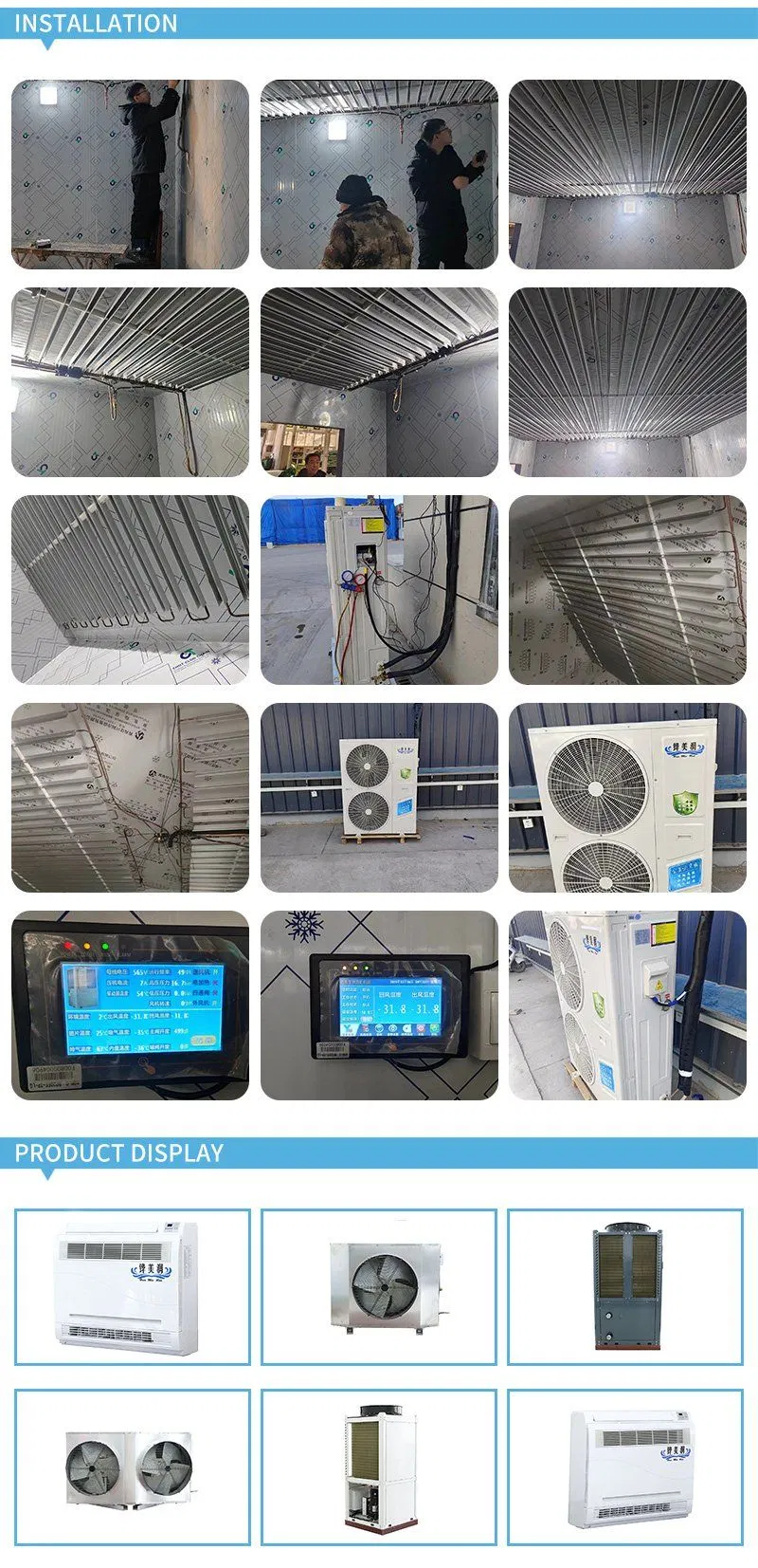 Refrigeration Outdoor Unit Cold Storage for Vegetables and Fruits