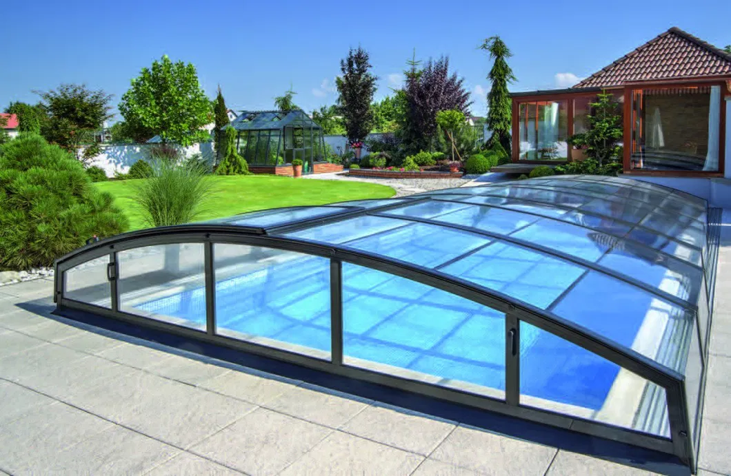 Retractable Swimming Pool Aluminium Glass Enclosures Pool Sunroom Cover