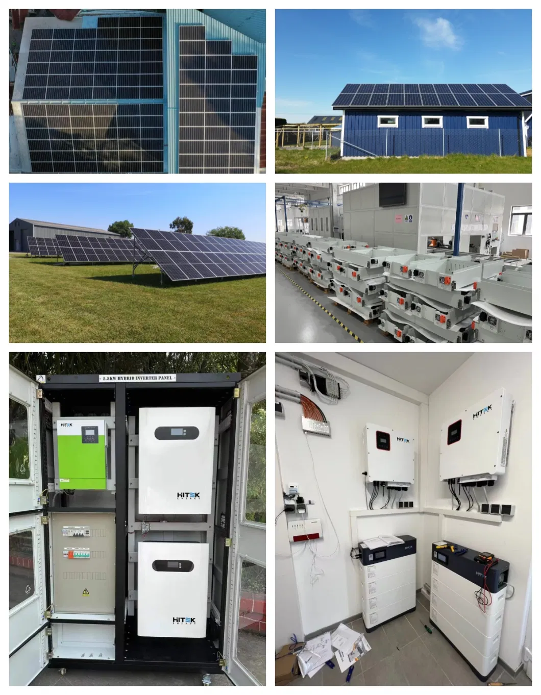 Hitek off Grid Solar System Power Wall 10kwh Home Lithium Battery Solar Storage 10 Kw Photovoltaic Solar Panel 10kw System 20kw