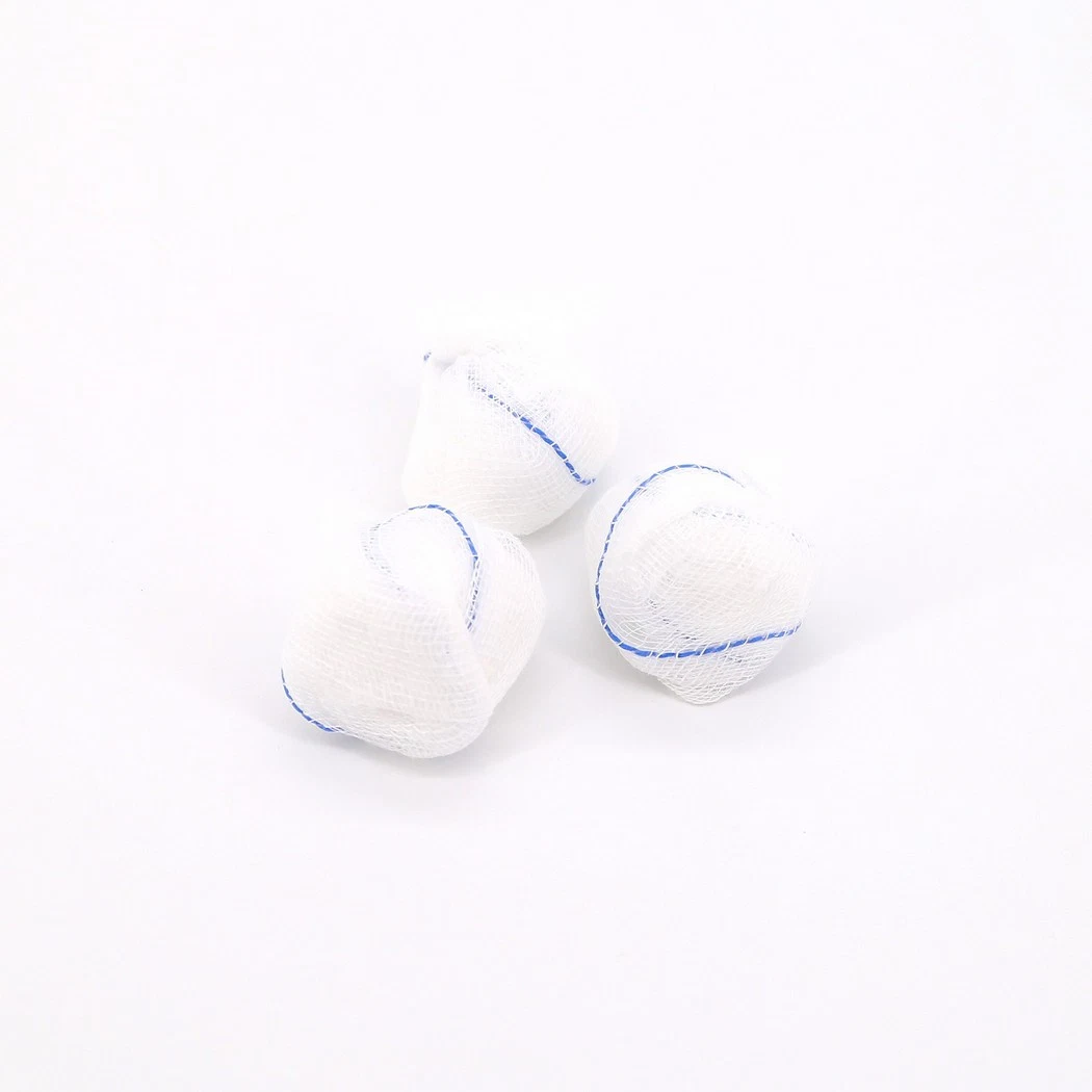 Medical Surgical Disposable 40s/32s/21s 100% Cotton Absorbent Gauze Ball for Absorbing Exudates and Wounds