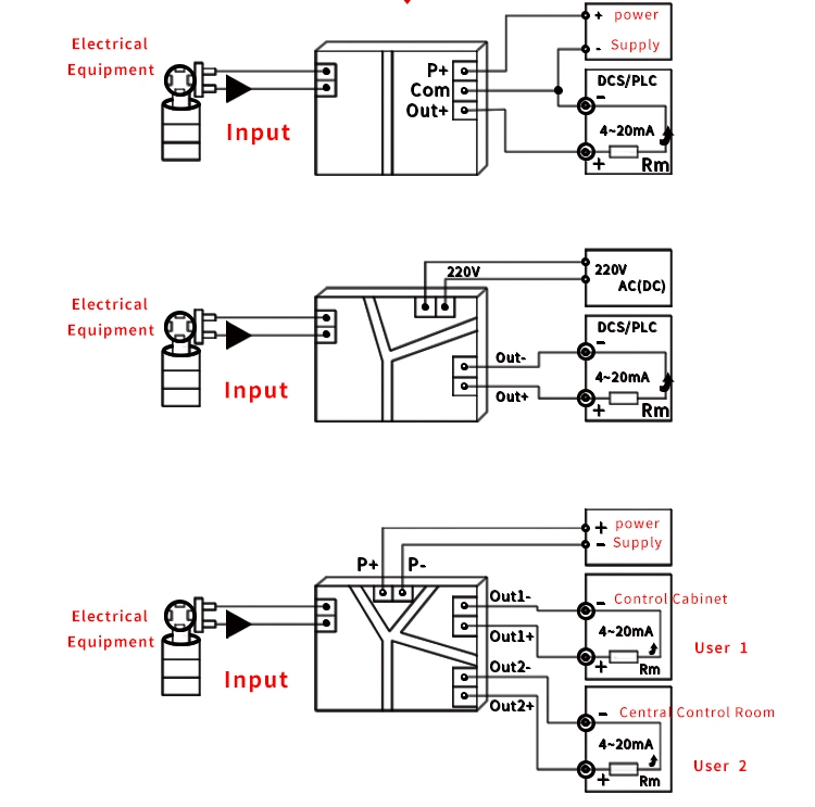 DC/AC Voltage Transmitter 1V/5V/10V/50V/100V/200V/300V/500V/1000V High Volatge Transducer