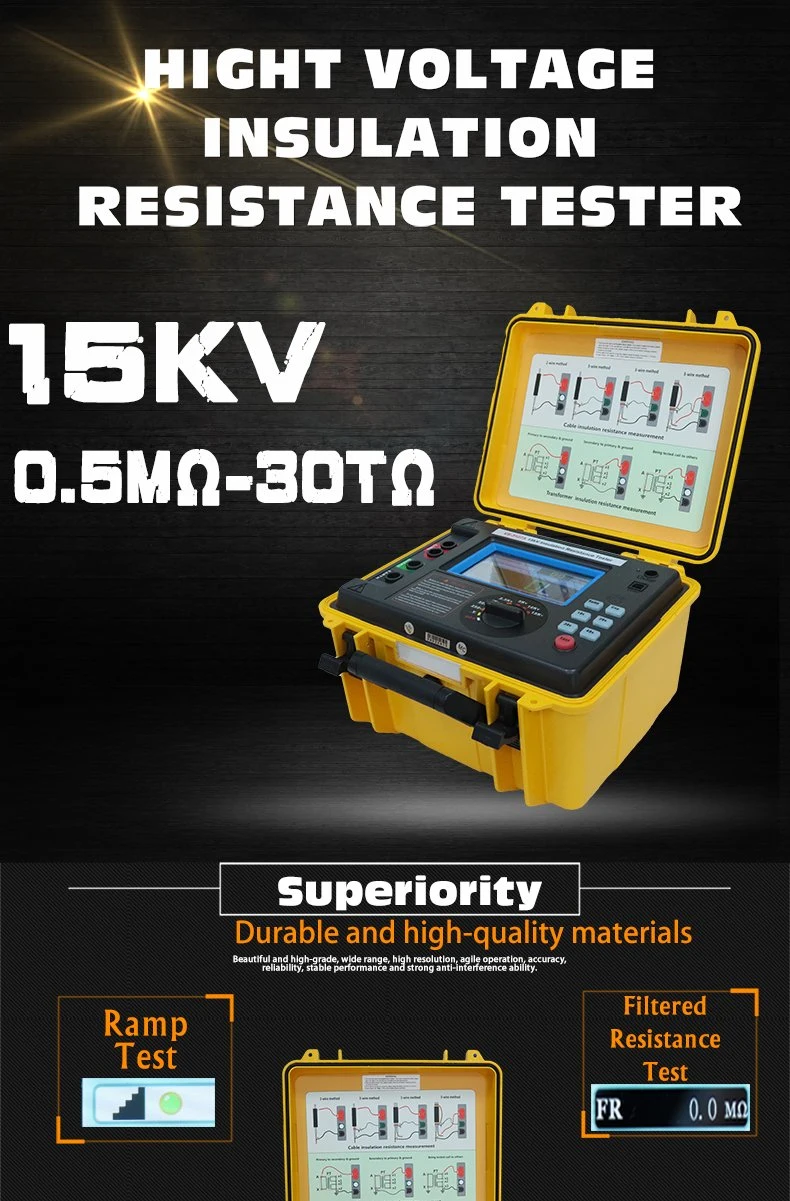 500V/5000V/10KV/15KV High Voltage Insulation Resistance megameter insulation tester 5KV 2.5 kv high voltage insulation tester