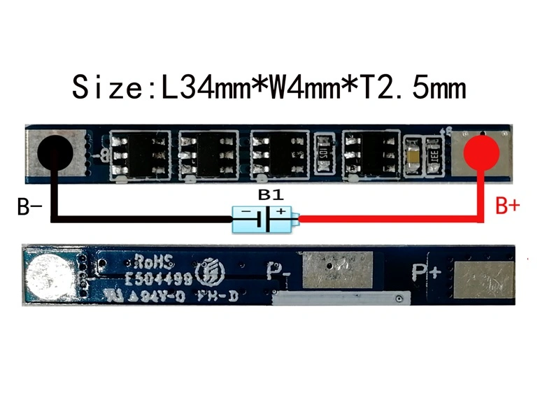 18650 Single Li-ion LiFePO4 Battery PCM BMS 1s 3.7V 2A ~ 6A