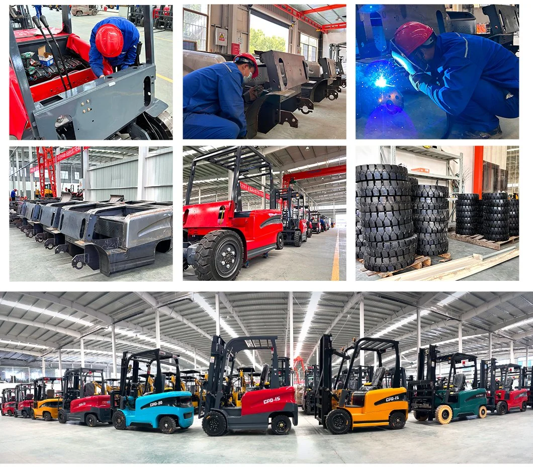 Material Handling Equipment Forklift 2t 3t 4t 5t Capacity Battery Operated 4 Wheel Drive Electric Forklift