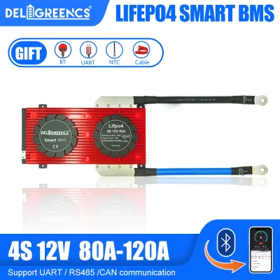 4s 12V 80A 100 A 120A con conexión inalámbrica 4s-<a href='/32s/'>32s</a> 12V-100V 10A-250A LiFePO4 Batería Batería Liion LiFePO4 BMS BMS Compatible con iPhone