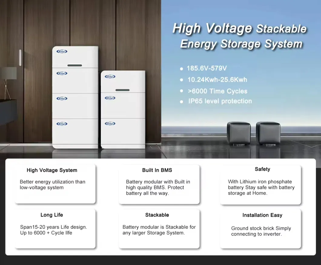 Grade a Home LFP Hv 20kw LiFePO4 Battery 6000 Cycles Lithium Storage