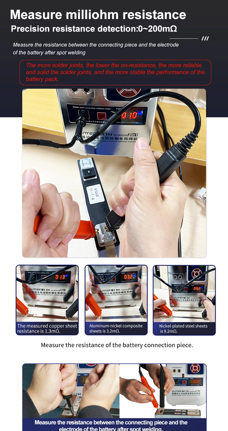 Glitter 811h 36kw/42kw 700A Spot Welder Aluminum to Copper /Nickle Battery Spot Welding Machine for Iron Lithium Battery