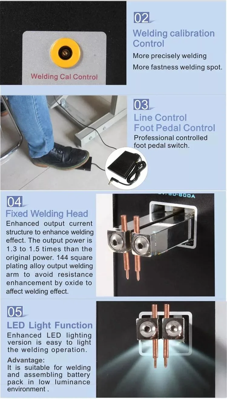 Sunkko 737g Spot Welder 1.5kw LED Illumination Dual Digital Display Double Pulse Welding Machine for 18650 Battery