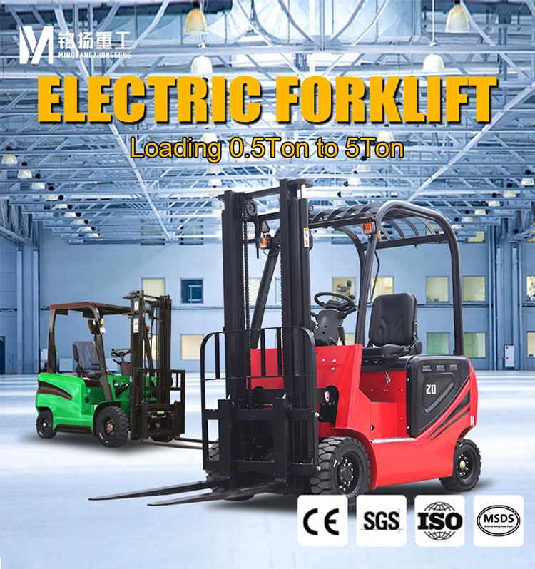 Electric Forklift Batteries 1.5 Ton 2ton Electric Hydraulic Forklift with Lithium-Ion Battery Forklift Powerful