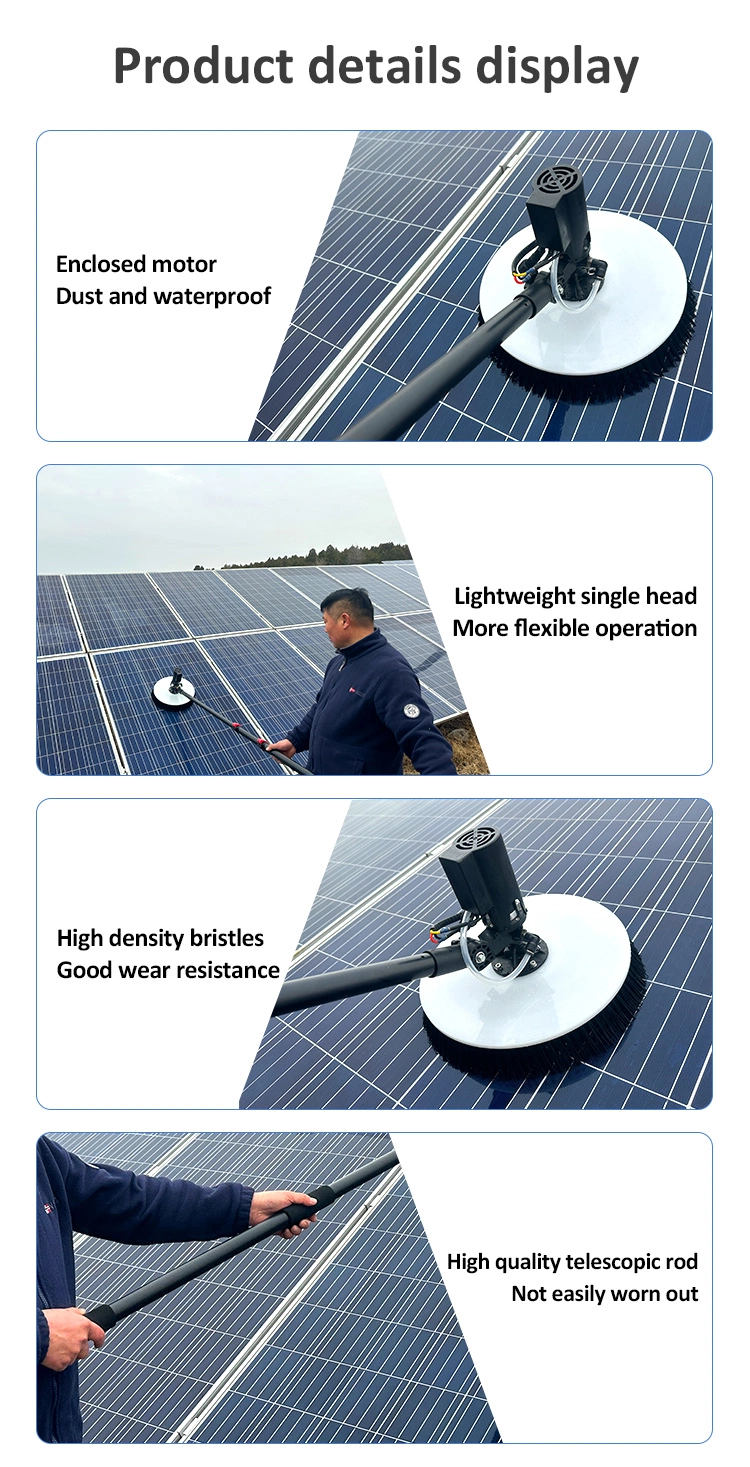 Panel Cleaning Machine Single Head Photovoltaic Lithium Battery Brush Cleaning Machine 3.2/5.5/7.2m Solar Panel Cleaning Brush