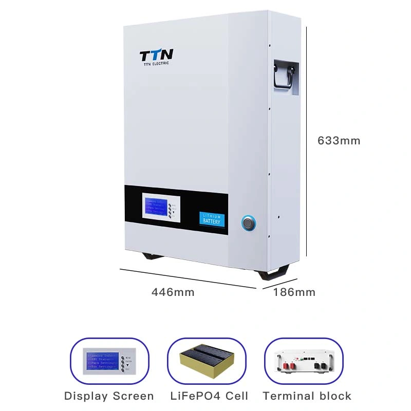 Ttn Lithium Ion Battery Cell 5000watt with Intelligent BMS and MPPT Solar Chargr Controller