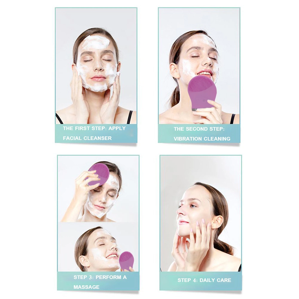 Skin Care Silicone Electric Facial Cleanser for Deep Exfoliating