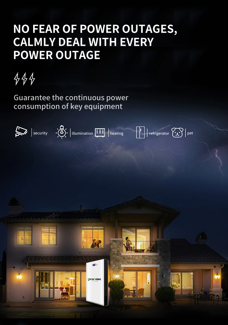 U-Greenelec 100ah 51.2V 200ah Lithium Battery Energy Storage Solar System Lithium Iron Phosphate 50 Ah