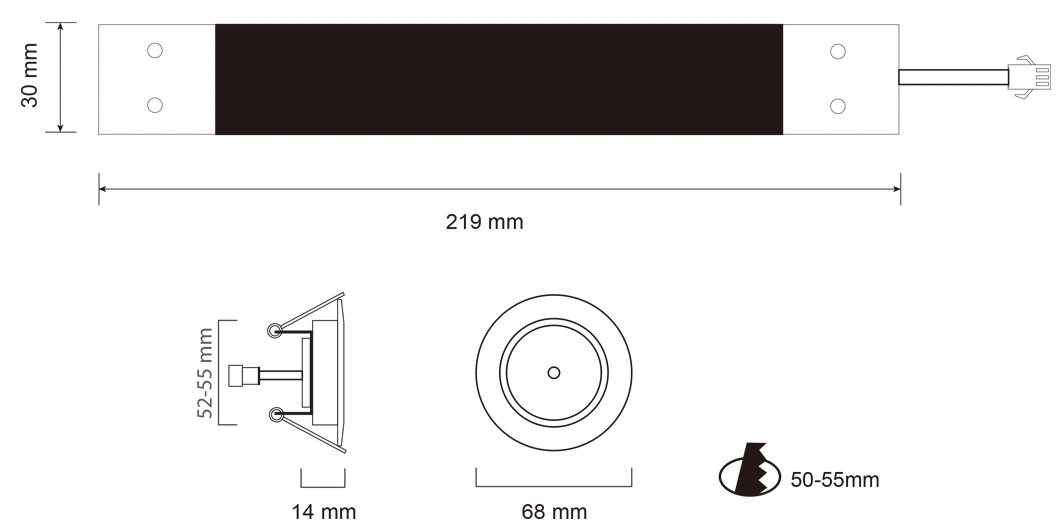 3W LED Emergency Spotlight with Battery and Inverter Separate LED Emergency Light