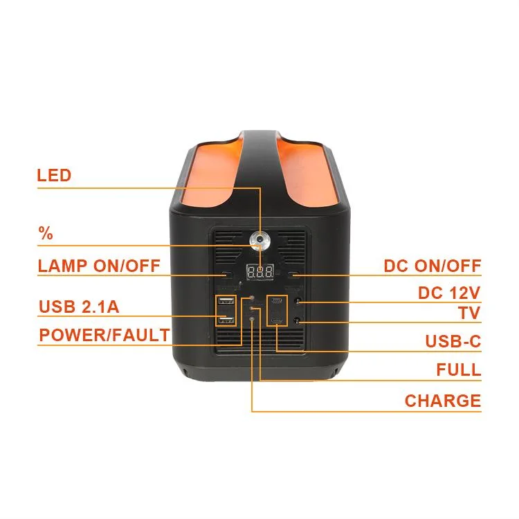 Built-in LiFePO4 Battery 24ah/26ah Pure Sine Wave Inverter Solar Energy Power System