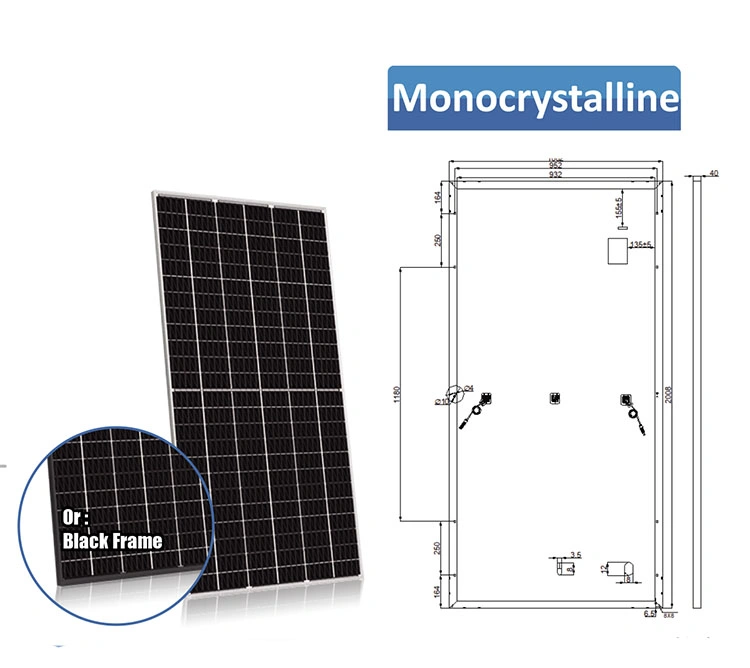 Hot Sell 400W 440W 450W Half Cell Perc Bifacial Solar Panel Price