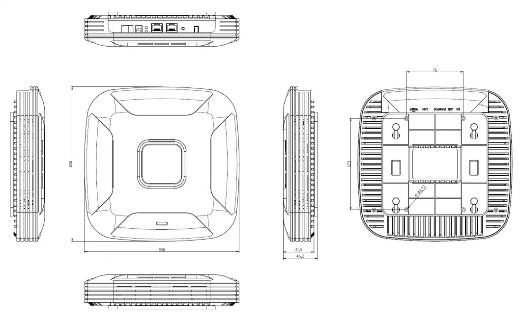 7gbps High Performance Qualcomm Tri-Band Indoor Access Point