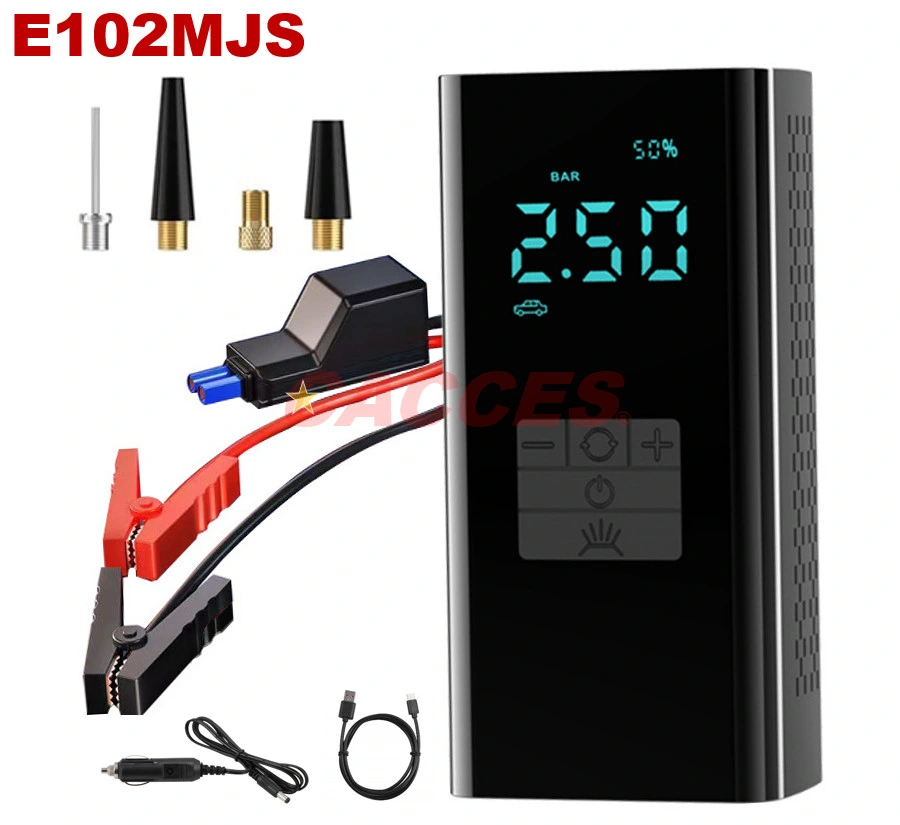 Jump Starter with Air Compressor,1000A Peak10000mAh Portable Battery Booster (6L Gas/3.5 Diesel) 150psi Digital Tire Inflator,Car Battery Jump Box 30L Inflation