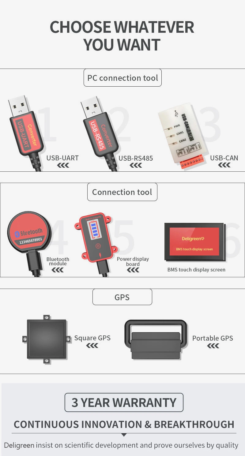 China Manufacturer High Daly Circuit Board Voltage BMS 48s 150A Dali BMS 500A for Li-ion Battery Pack