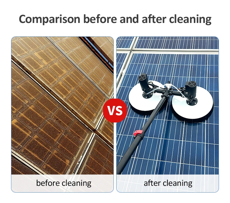 Panel Cleaning Machine Dual Photovoltaic Lithium Battery Brush Cleaning Machine 3.2/5.5/7.2m Solar Panel Cleaning Brush