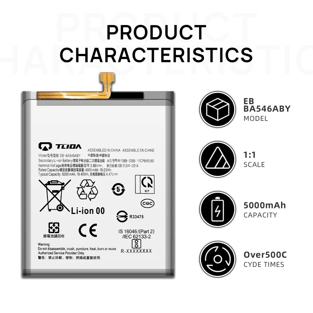 Tlida Replacement for Samsung A71/A54/A53/A52/A41/A33 a-Series Repair Parts Wholesale Factory Direct Sales Mobile Phone Battery