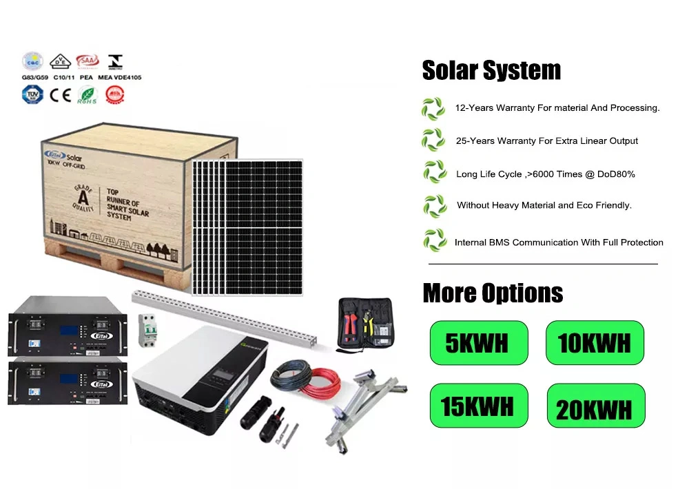 Eitai Solar Power Supply System 10kw Lithium Battery Storage Rooftop